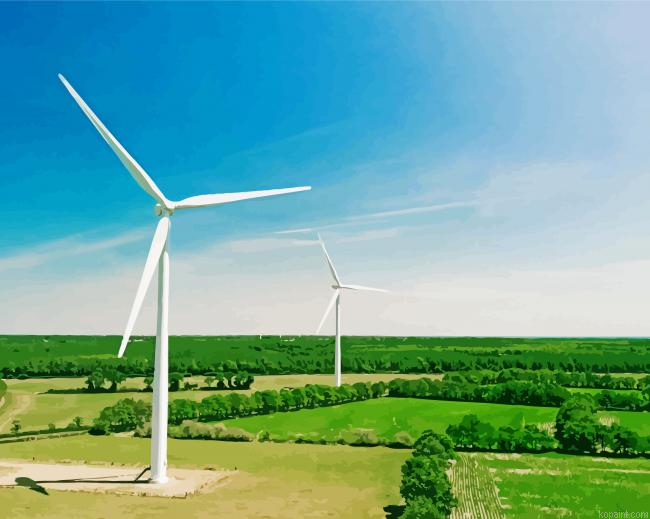 Wind And Green Paint By Numbers
