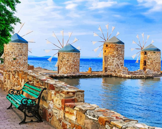Windmill Of Chios Painting By Numberss.png