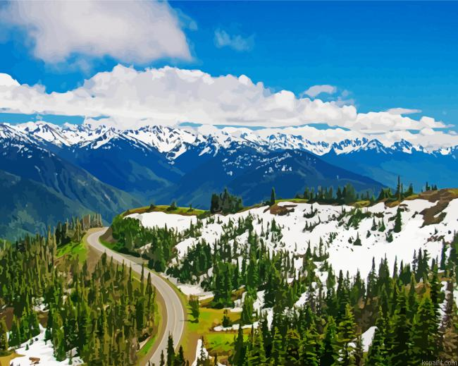 Windy Road Hurricane Ridge Painting By Numberss.png