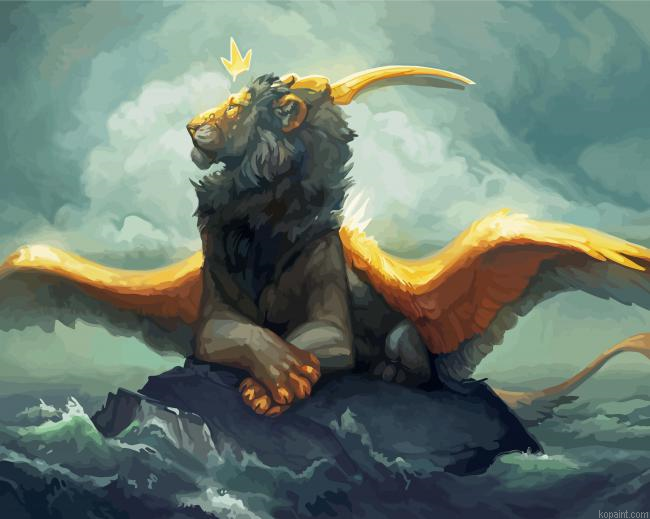 Winged Lion Painting By Numberss.png