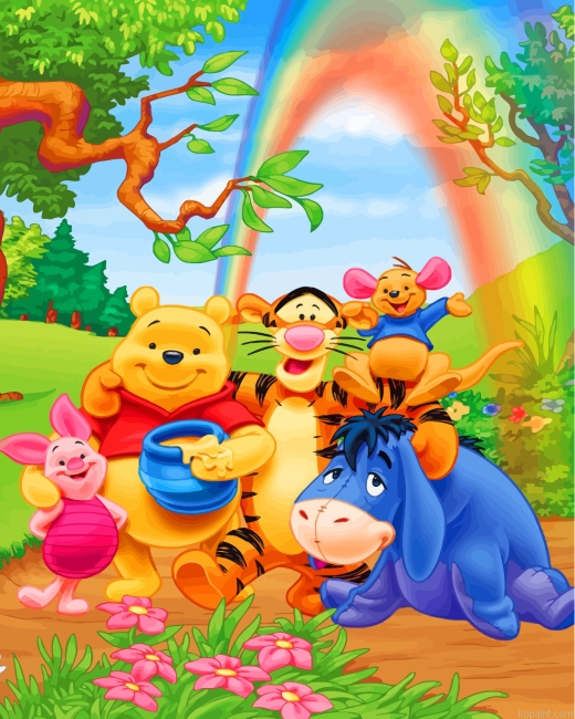 Winnie The Pooh And His Friends Painting By Numberss.png