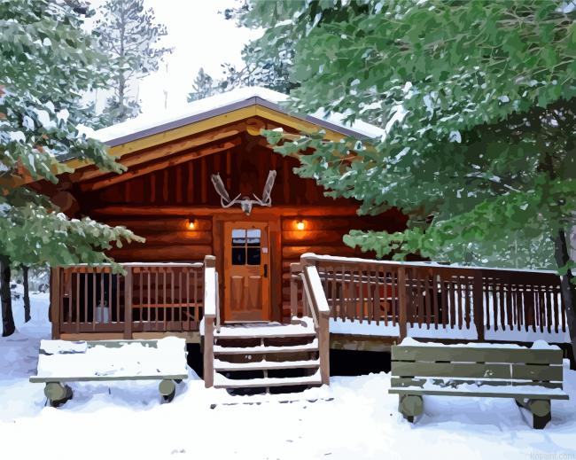 Winter Cottage Painting By Numberss.png
