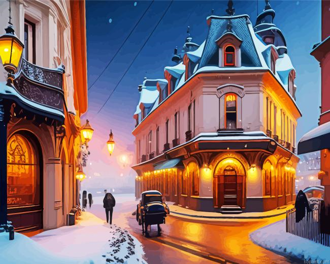 Winter Night Paint By Numbers