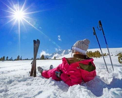 Winter Skiing In The Snow Painting By Numberss.png