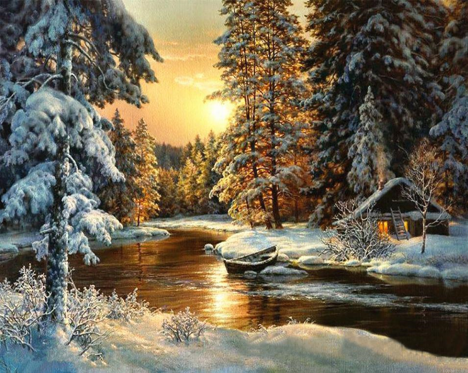 Winter Wonderland Landscape Painting By Numberss.png