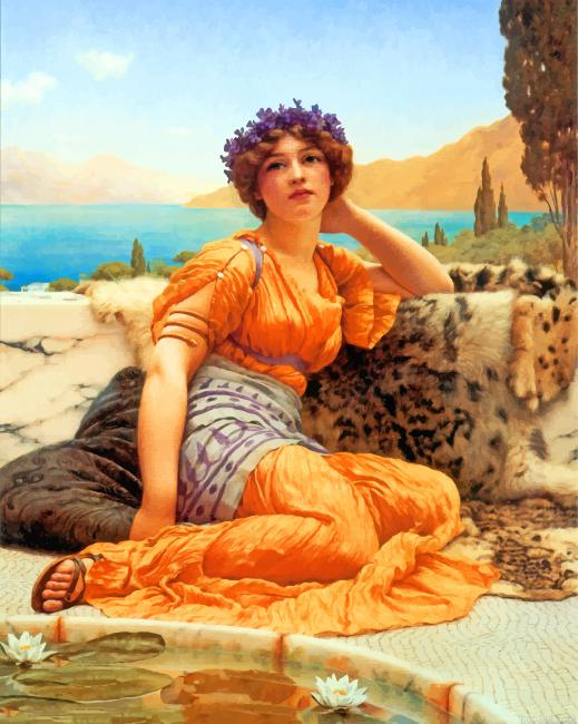 With Violets Wreathed And Robe Of Saffron Hue Painting By Numberss.png