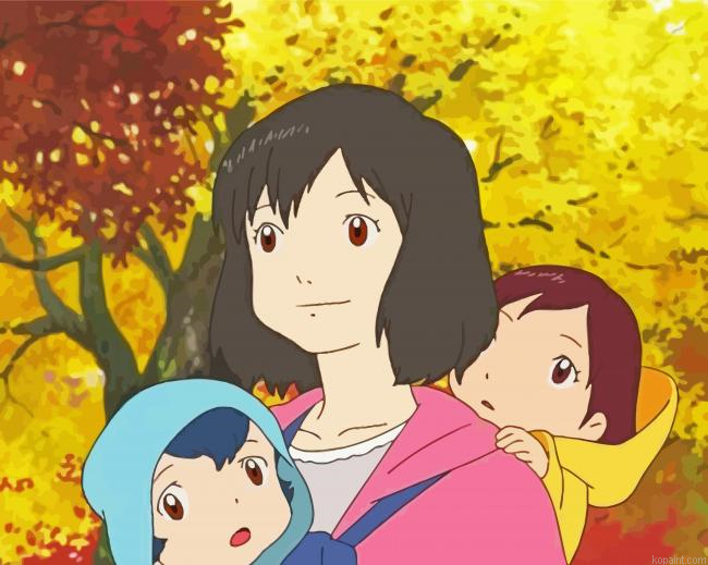 Wolf Children Anime Painting By Numberss.png