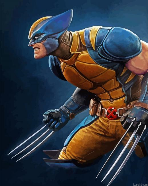 Wolverine Illustration Art Paint By Numbers.png