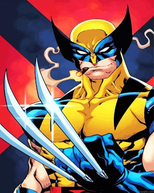 Wolverine With The Iron Claws Painting By Numberss.png