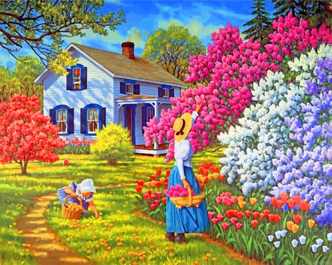 Woman And Daughter Painting By Numberss.png
