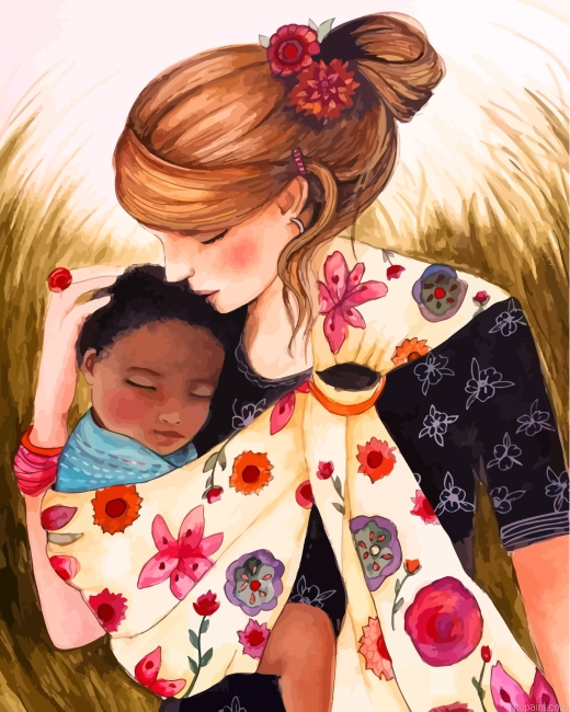 Woman And Son Painting By Numberss.png