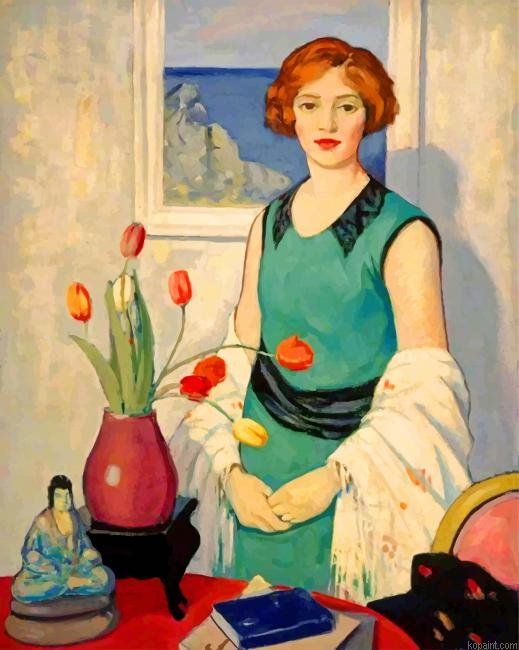 Woman By George Telfer Bear Painting By Numberss.png