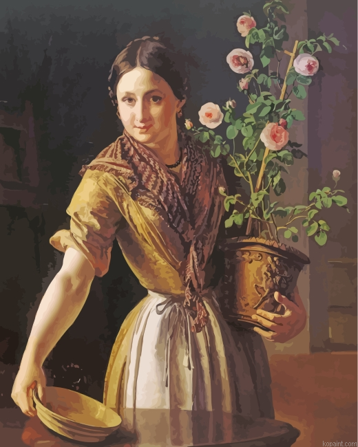 Woman By Ivan Kramskoy Painting By Numberss.png