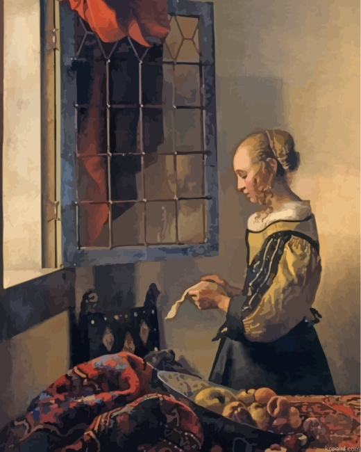 Woman By Johannes Vermeer Painting By Numberss.png