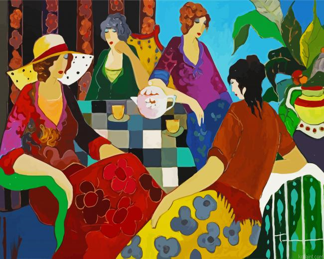 Woman By Tarkay Painting By Numberss.png