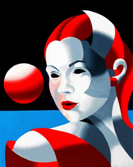 Woman Cubism Painting By Numberss.png