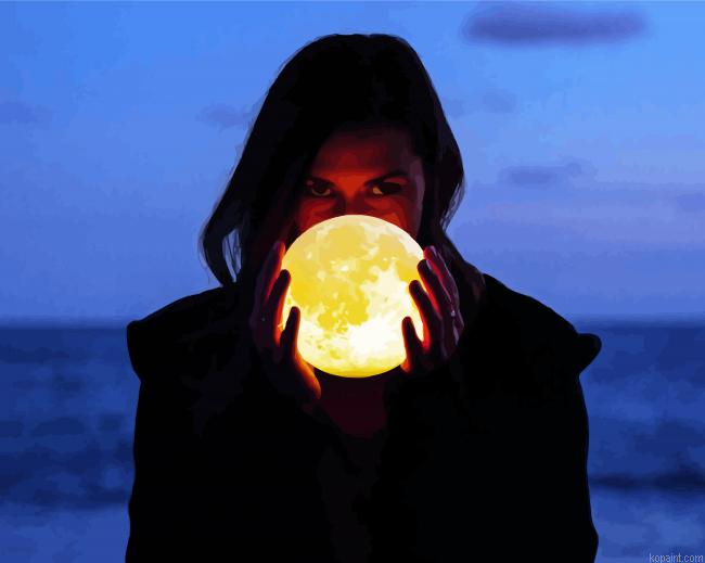 Woman Holding Moon Painting By Numberss.png