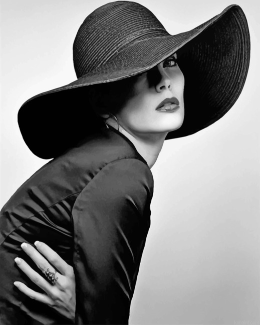 Woman In Classy Hat Painting By Numberss.png