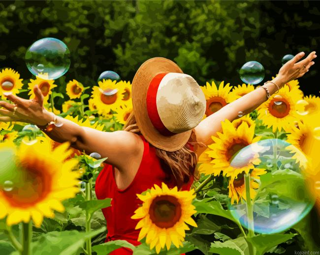 Woman In Field With Bubbles Painting By Numberss.png