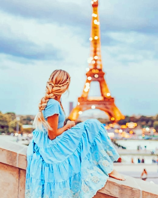 Woman In Paris Travel Painting By Numberss.png