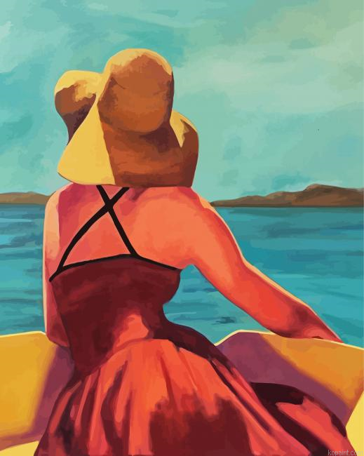 Woman In Sunhat Paint By Numbers.png