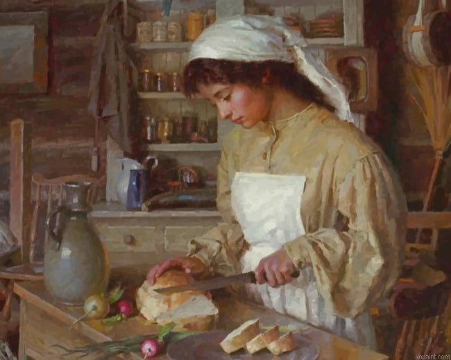 Woman In The Kitchen New Painting By Numberss.png