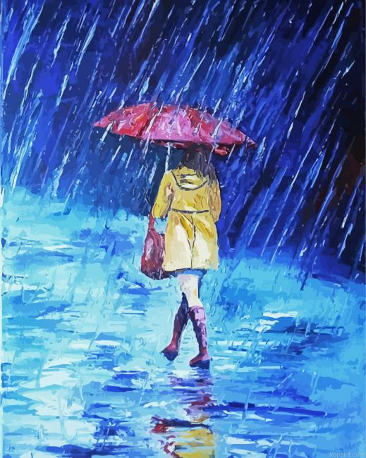 Woman In The Rain Painting By Numberss.png