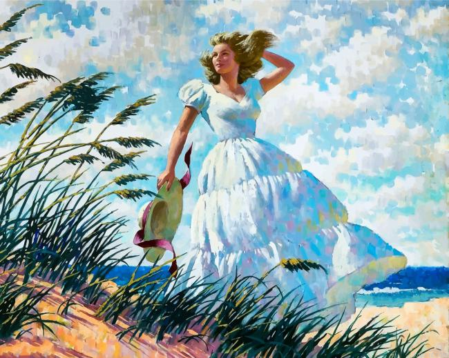 Woman In White Dress Painting By Numberss.png
