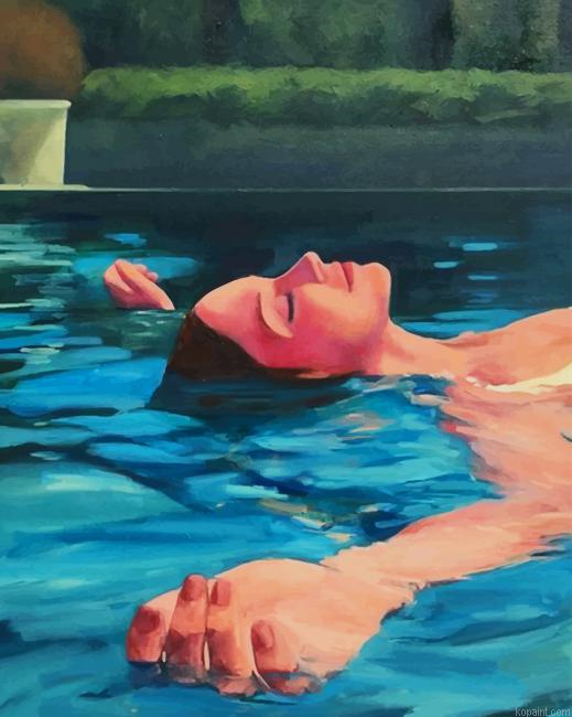 Woman Laying In The Water New Painting By Numberss.png