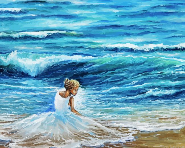 Woman On The Beach By Boyan Dimitrov Paint By Numbers