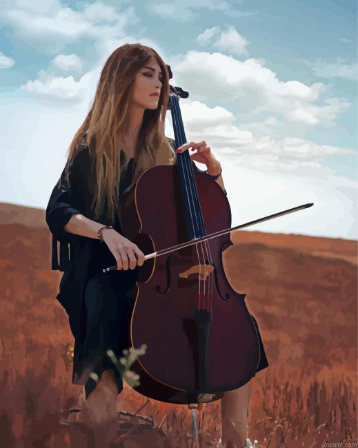 Woman Playing Cello Painting By Numberss.png