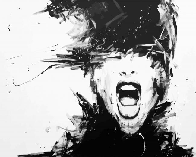 Woman Screaming Pop Art Painting By Numberss.png