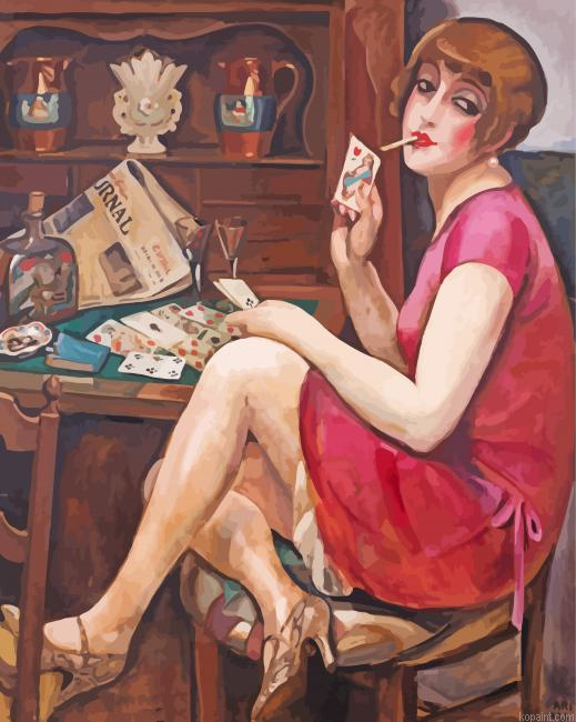 Woman Smoking Gerda Wegener Painting By Numberss.png