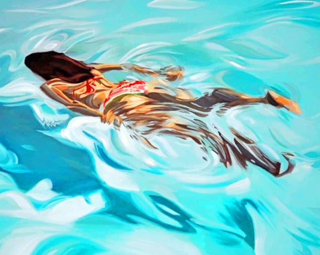 Woman Swimming New Painting By Numberss.png