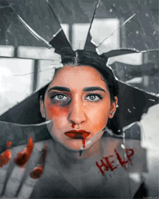 Woman Violence Painting By Numberss.png