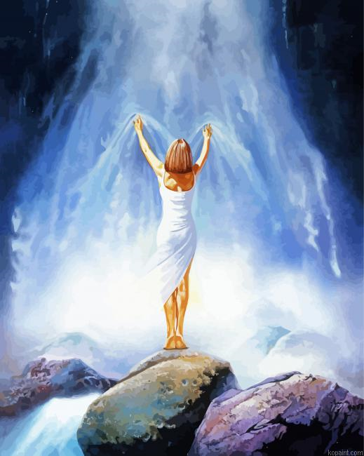 Woman Waterfall Painting By Numberss.png