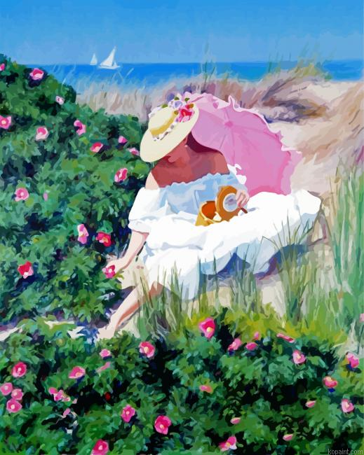 Woman Wearing Sunhat Painting By Numberss.png