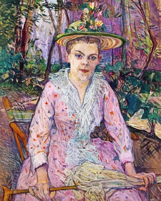 Woman With An Umbrella Lautrec Art Painting By Numberss.png