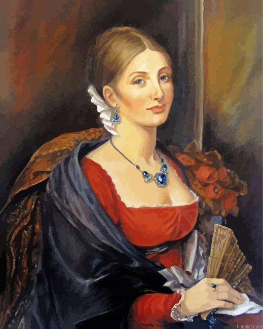 Woman With Jewelry Painting By Numberss.png