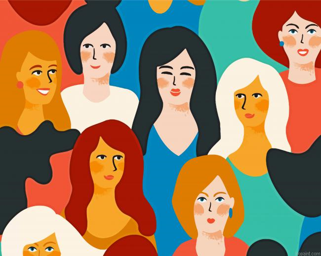 Women Diversity Painting By Numberss.png