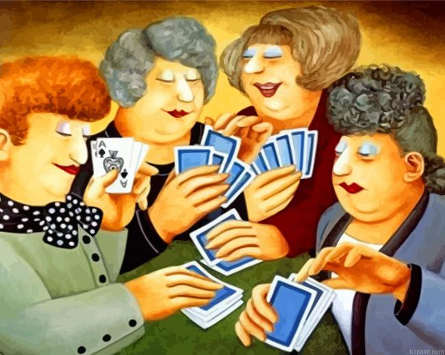Women Playing Cards Painting By Numberss.png