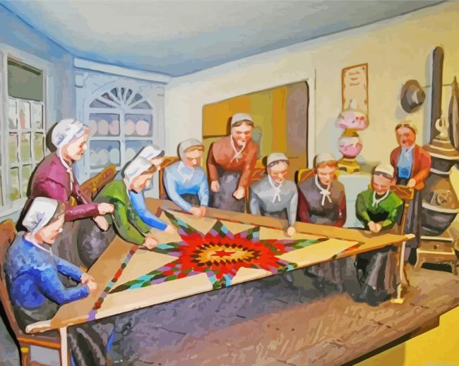 Women Quilting Art Painting By Numberss.png