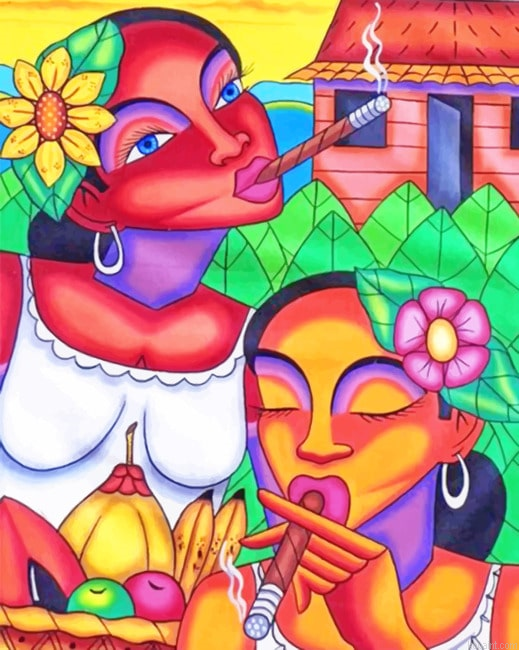 Women Smoking Paint By Numbers