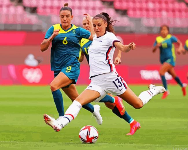 Women Soccer Sport Painting By Numberss.png