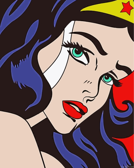Wonder Woman Pop Art Painting By Numberss.png