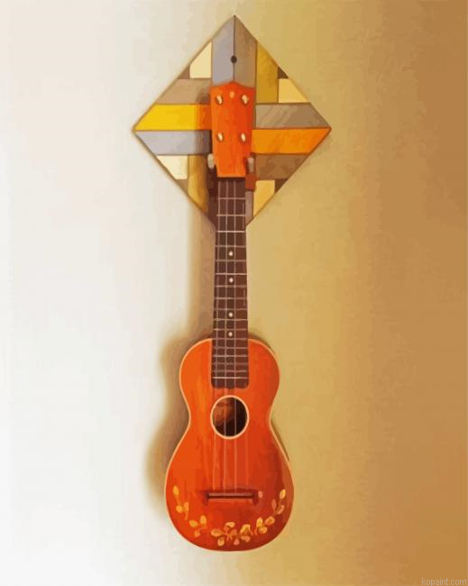 Wooden Brown Ukulele Paint By Numbers.png