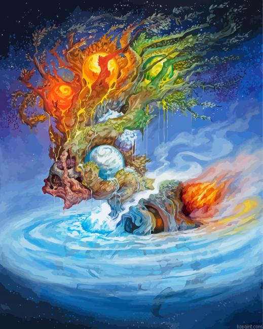 World Tree Art Painting By Numberss.png