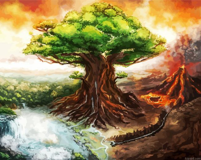 World Tree Yggdrasil Art Painting By Numberss.png