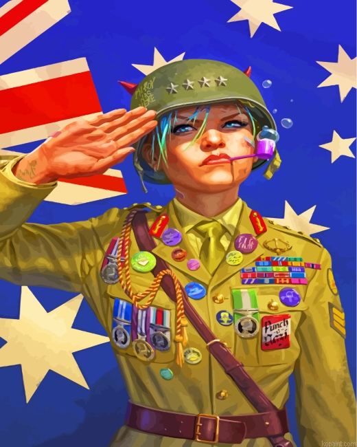 World War Tank Girl Painting By Numberss.png