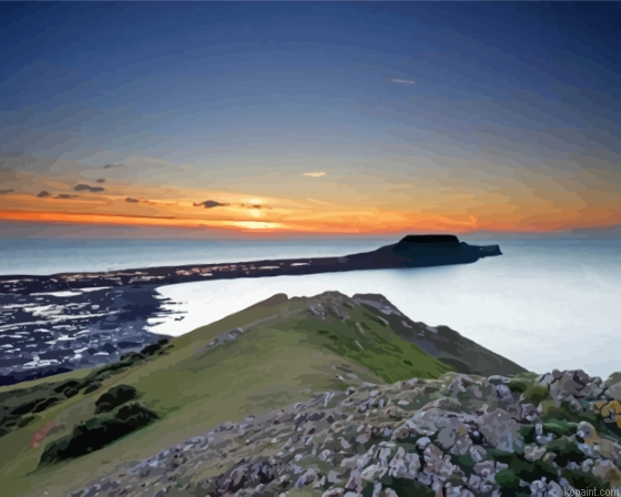 Worms Head Rhossili Bay Painting By Numberss.png
